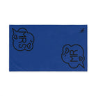 Mr. Mrs. Caption Shareable Blue | Mix & Match Classic Fun-Flirty Lovers’ Towels