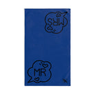 Mr. Mrs. Caption Shareable Blue | Mix & Match Classic Fun-Flirty Lovers’ Towels