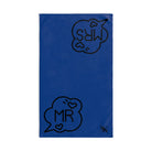 Mr. Mrs. Caption Shareable Blue | Mix & Match Classic Fun-Flirty Lovers’ Towels