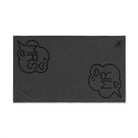 Mr. Mrs. Caption Shareable Dark Grey | Mix & Match Classic Fun-Flirty Lovers’ Towels