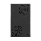 Mr. Mrs. Caption Shareable Dark Grey | Mix & Match Classic Fun-Flirty Lovers’ Towels