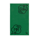 Mr. Mrs. Caption Shareable Green | Mix & Match Classic Fun-Flirty Lovers’ Towels
