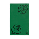Mr. Mrs. Caption Shareable Green | Mix & Match Classic Fun-Flirty Lovers’ Towels
