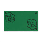 Mr. Mrs. Caption Shareable Green | Mix & Match Classic Fun-Flirty Lovers’ Towels