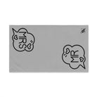 Mr. Mrs. Caption Shareable Light Grey | Mix & Match Classic Fun-Flirty Lovers’ Towels