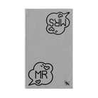 Mr. Mrs. Caption Shareable Light Grey | Mix & Match Classic Fun-Flirty Lovers’ Towels
