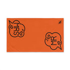 Mr. Mrs. Caption Shareable Orange | Mix & Match Classic Fun-Flirty Lovers’ Towels