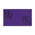 Mr. Mrs. Caption Shareable Purple | Mix & Match Classic Fun-Flirty Lovers’ Towels