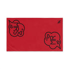 Mr. Mrs. Caption Shareable Red | Mix & Match Classic Fun-Flirty Lovers’ Towels