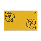 Mr. Mrs. Caption Shareable Yellow | Mix & Match Classic Fun-Flirty Lovers’ Towels