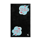 Mr Mrs Colored Caption Black | Mix & Match Original Fun-Flirty Lovers’ Towels