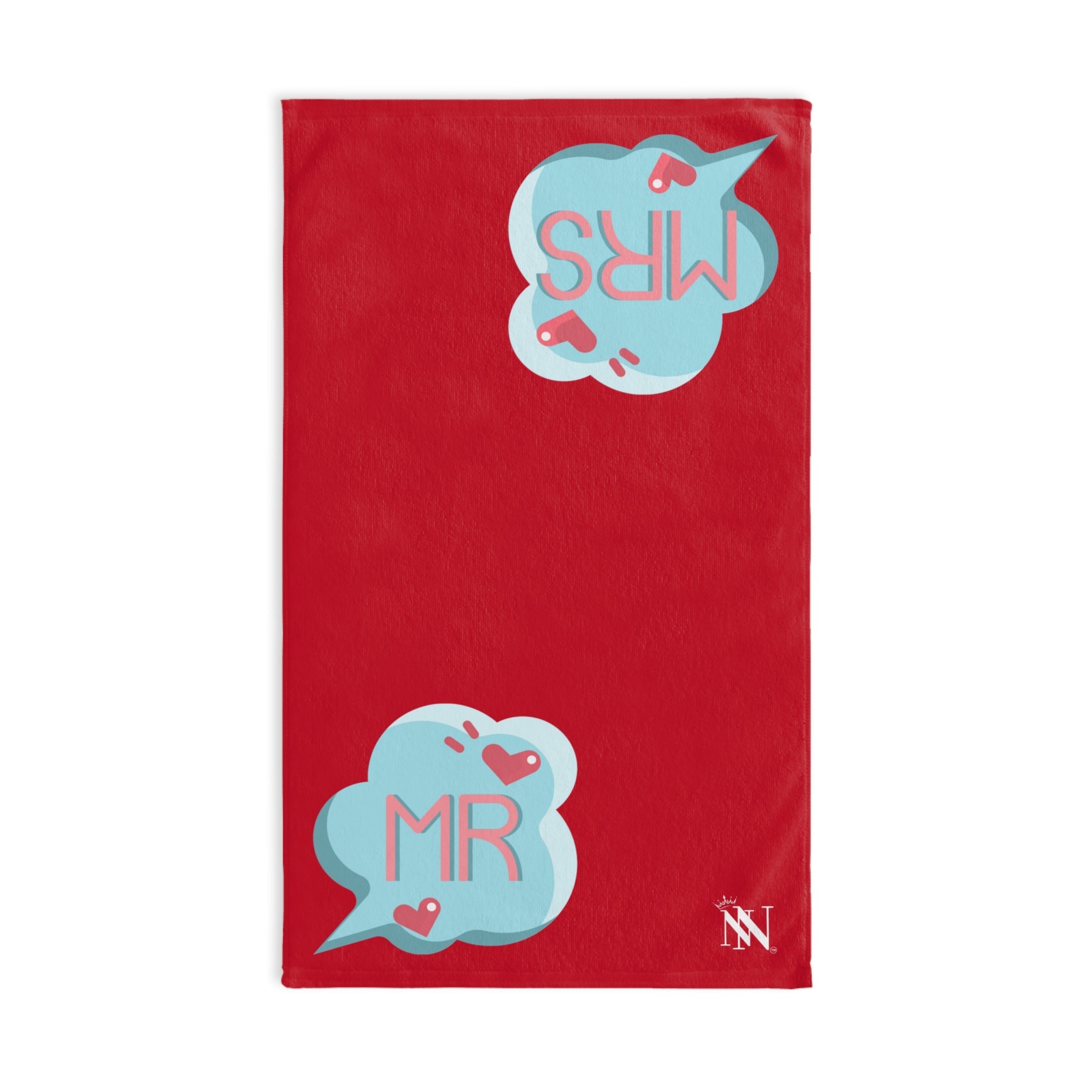 Mr Mrs Colored Caption Red | Mix & Match Original Fun-Flirty Lovers’ Towels