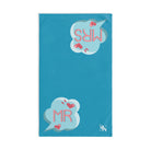 Mr Mrs Colored Caption Turquoise | Mix & Match Original Fun-Flirty Lovers’ Towels