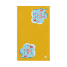 Mr Mrs Colored Caption Yellow | Mix & Match Original Fun-Flirty Lovers’ Towels