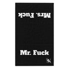 Mr. Mrs. Fuck Black Shareable Mix & Match Soft Sex Towels | Flirty Lovers’ Gifts