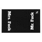 Mr. Mrs. Fuck Black Shareable Mix & Match Soft Sex Towels | Flirty Lovers’ Gifts