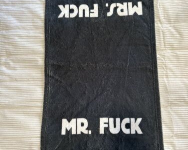 Nectar Napkins Mr and Mrs Fuck towel
