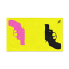 Mr. Mrs. Gun Show Shareable Neon Yellow | Mix & Match Original Fun-Flirty Lovers’ Towels