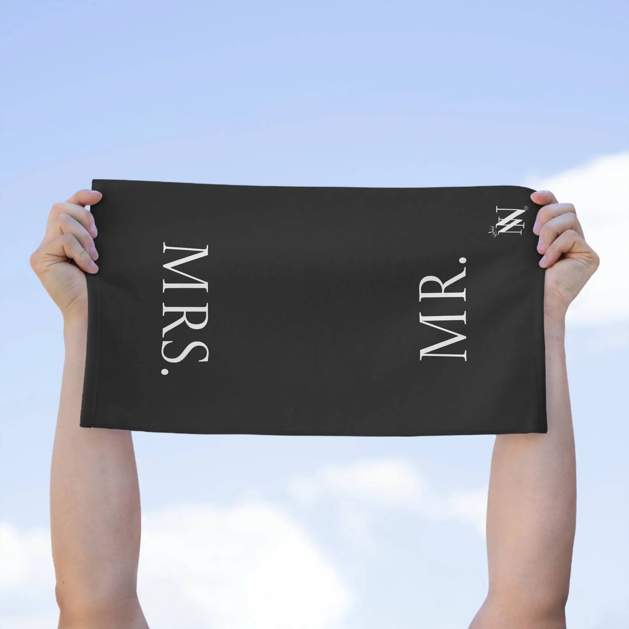 Mr. Mrs. Shareable Black Mix & Match Soft Sex Towels | Flirty Lovers’ Gifts