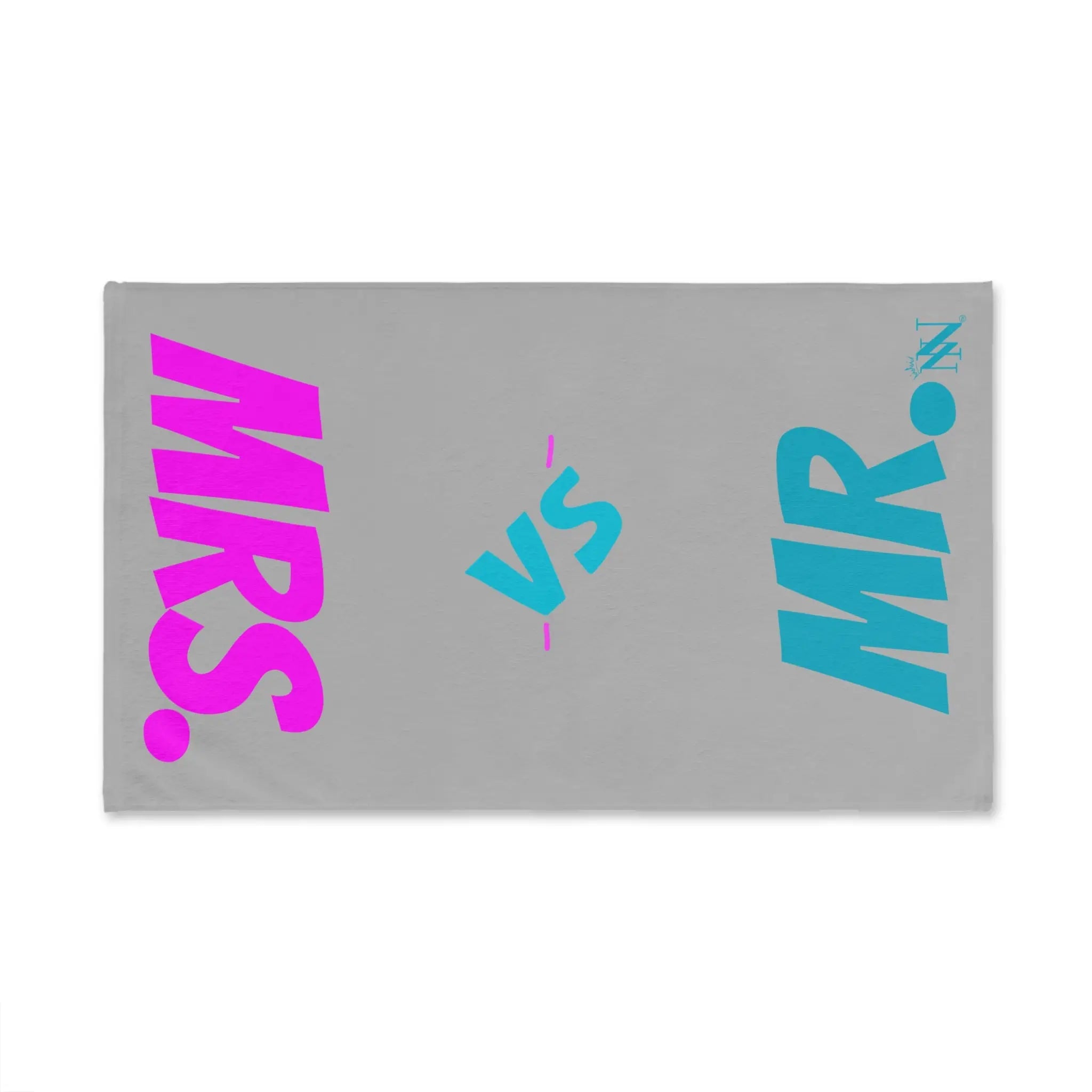 Mr. vs MRS. Shareable Light Grey | Mix & Match Original Fun-Flirty Lovers’ Towels