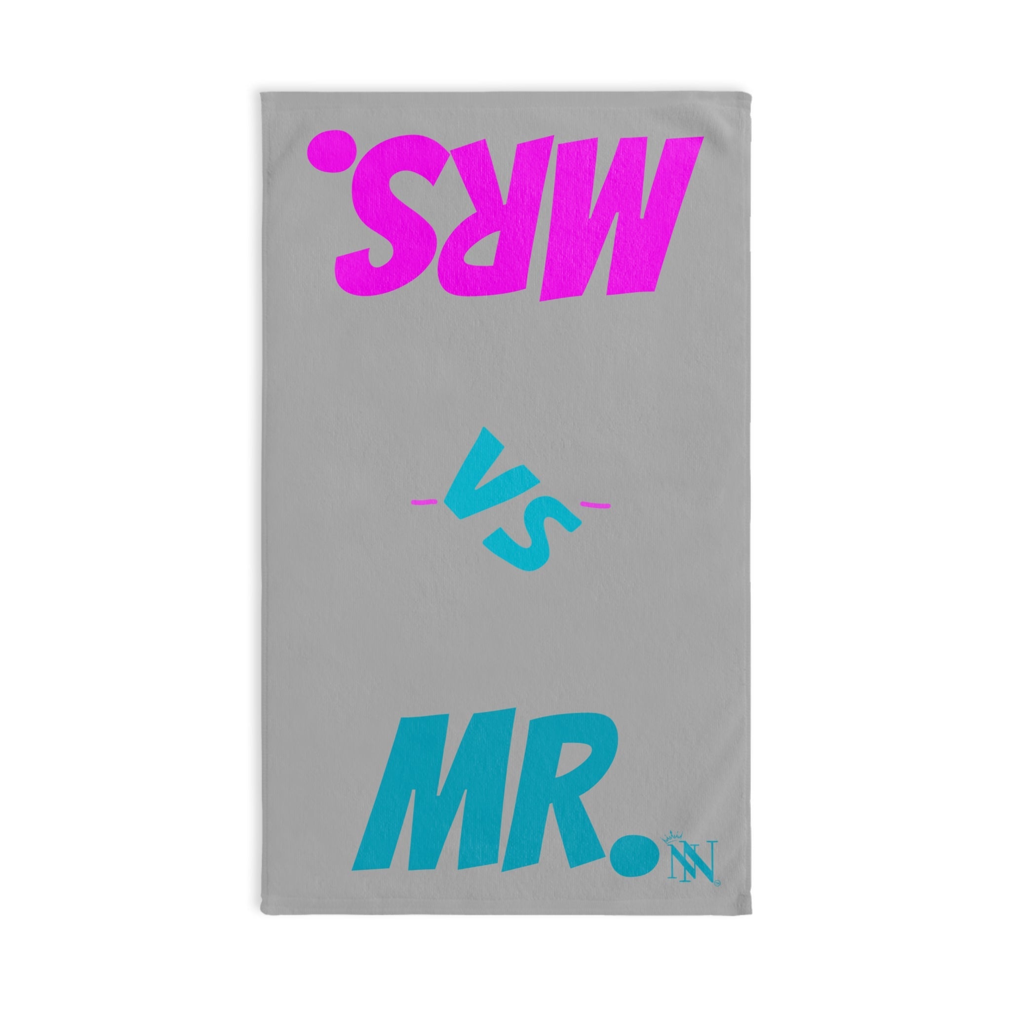 Mr. vs MRS. Shareable Light Grey | Mix & Match Original Fun-Flirty Lovers’ Towels