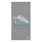 My Deck is Bigger than Yours Grey Cum Towel