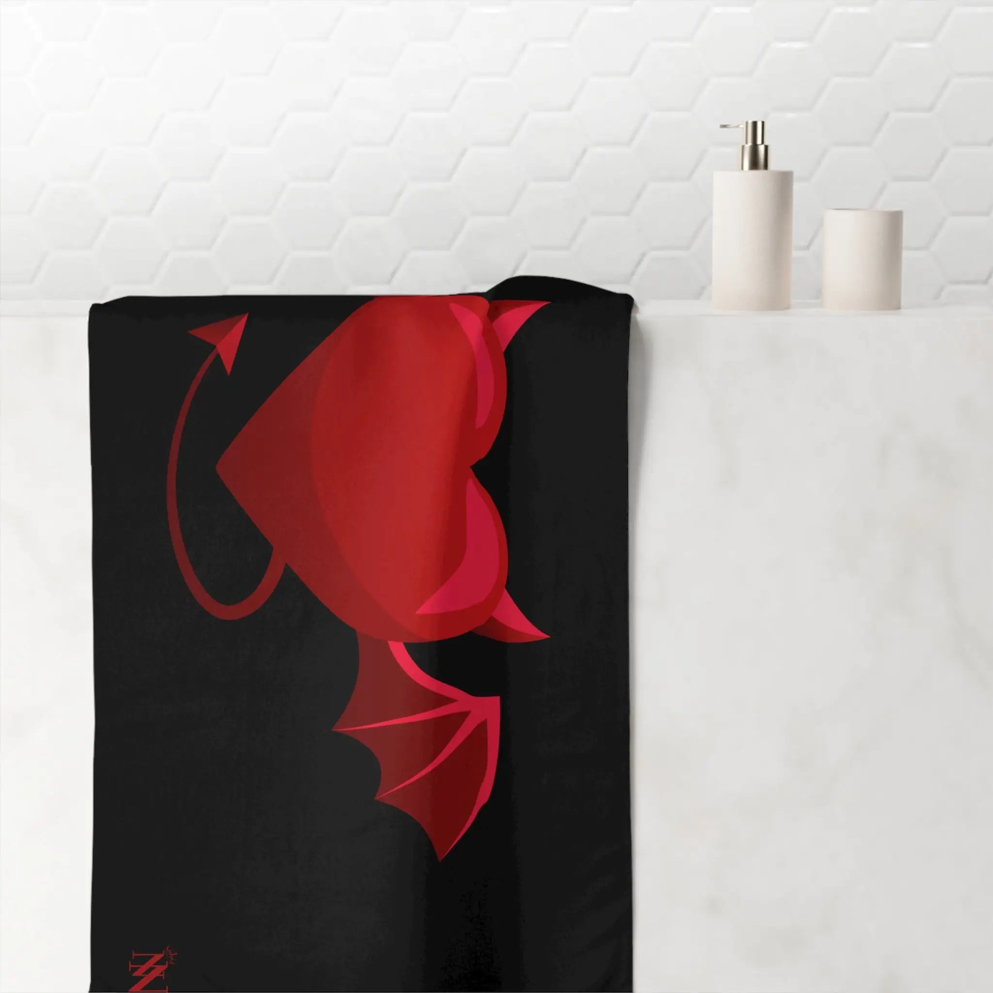 My Devilish Heart | Mix & Match XL Fun-Flirty Lovers’ Towels