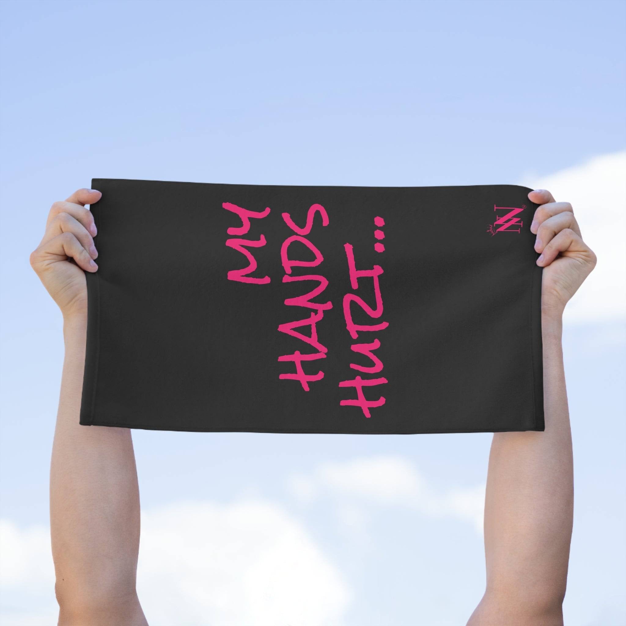 My Hands Hurt... Black Mix & Match Soft Sex Towels | Flirty Lovers’ Gifts