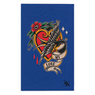 My Love Traditional Tattoo Blue | Mix & Match Soft Fun-Flirty Lovers’ Towels