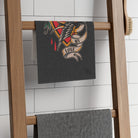 My Love Traditional Tattoo Dark Grey | Mix & Match Soft Fun-Flirty Lovers’ Towels