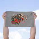 My Love Traditional Tattoo Grey | Mix & Match Soft Fun-Flirty Lovers’ Towels