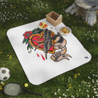 My Love Traditional Tattoo | Mix Match Fun-Flirty Lovers’ Water-Resistant Blankets