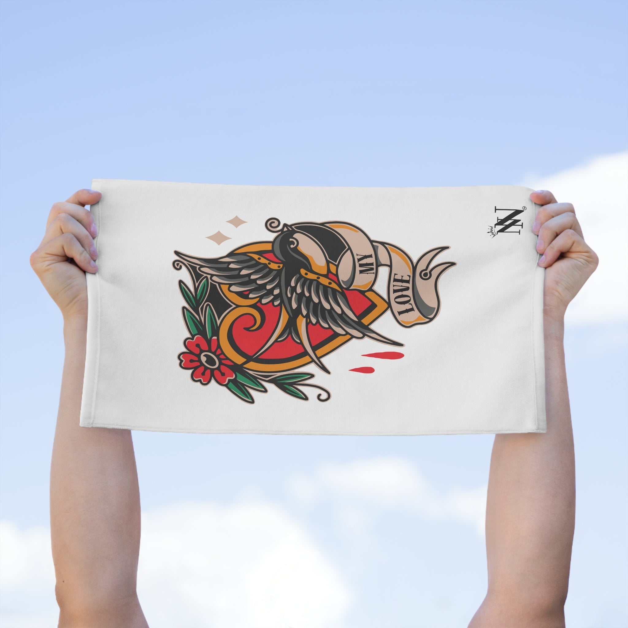 My Love Traditional Tattoo | Mix & Match Soft Fun-Flirty Lovers’ Towels