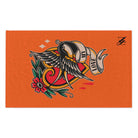 My Love Traditional Tattoo Orange | Mix & Match Soft Fun-Flirty Lovers’ Towels