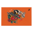 My Love Traditional Tattoo Orange | Mix & Match Soft Fun-Flirty Lovers’ Towels