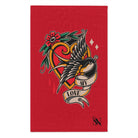 My Love Traditional Tattoo Red | Mix & Match Soft Fun-Flirty Lovers’ Towels