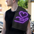 My Purple Heart in Your Hand | Mix & Match Soft Fun-Flirty Lovers’ Towels