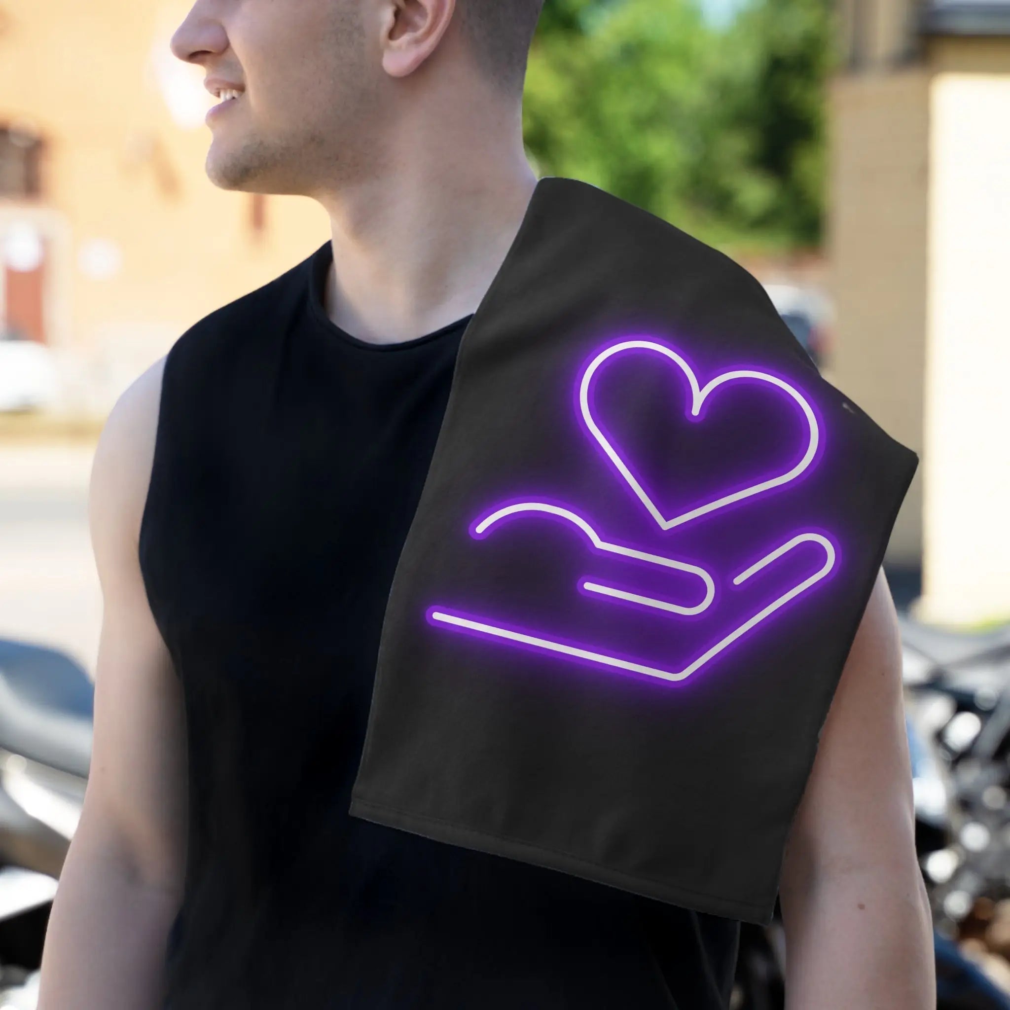 My Purple Heart in Your Hand | Mix & Match Soft Fun-Flirty Lovers’ Towels