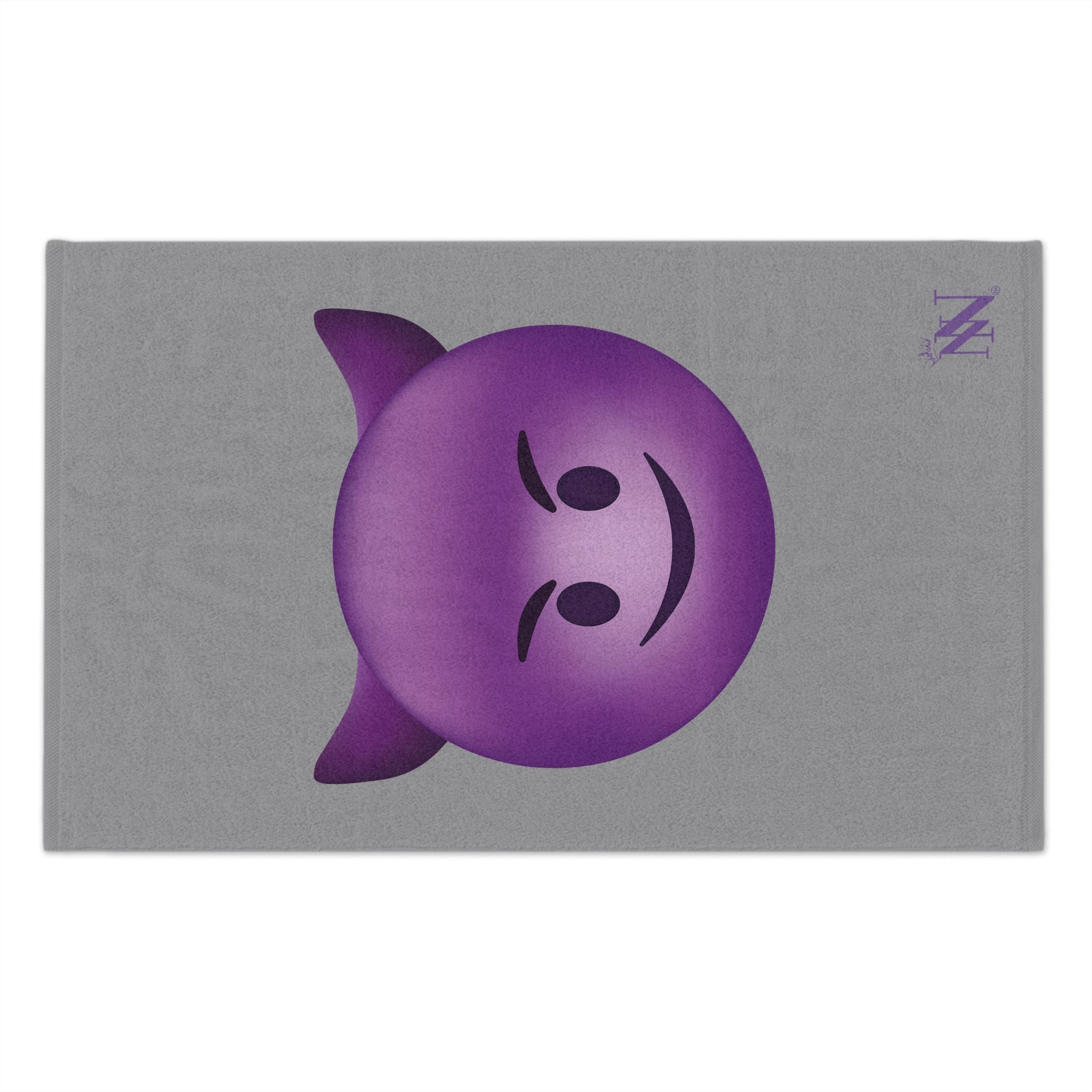 Naughty Devil Emoji Grey | Mix & Match Soft Fun-Flirty Lovers’ Towels