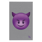 Naughty Devil Emoji Grey | Mix & Match Soft Fun-Flirty Lovers’ Towels