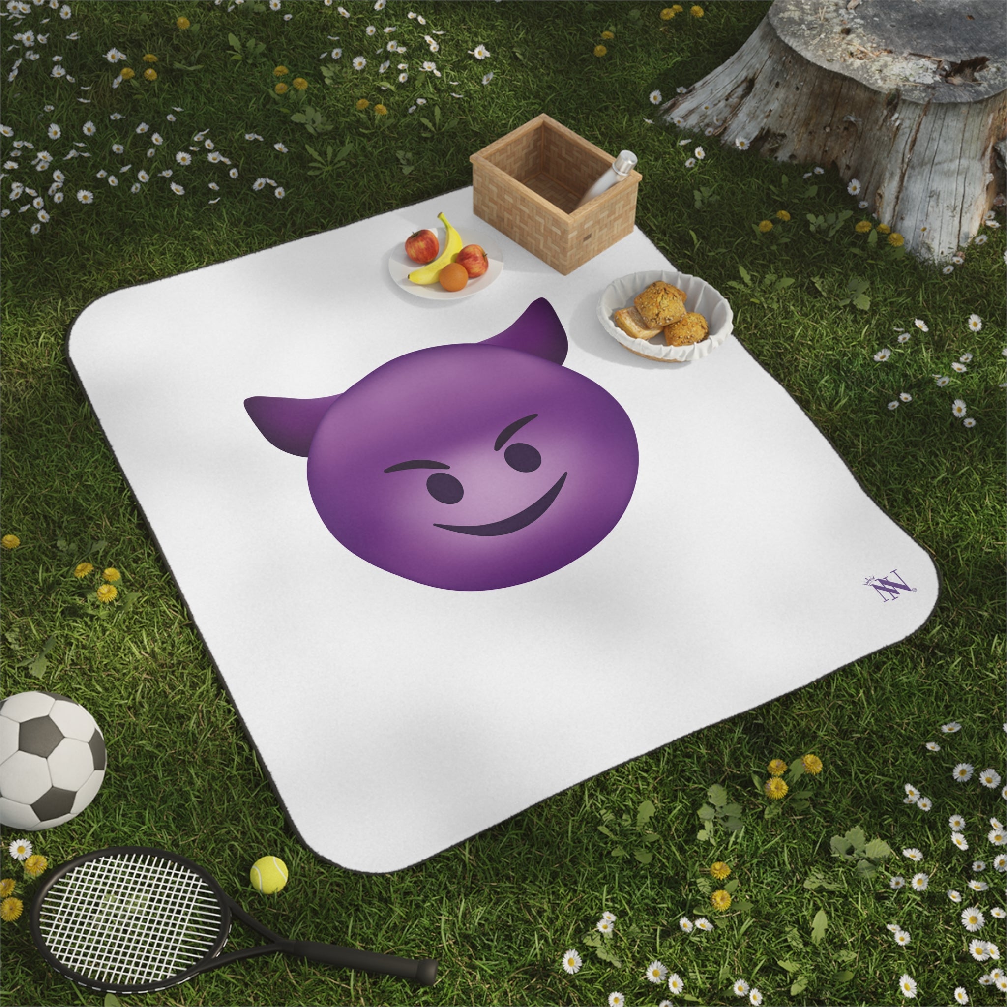 Naughty Devil Emoji | Mix Match Fun-Flirty Lovers’ Water-Resistant Blankets