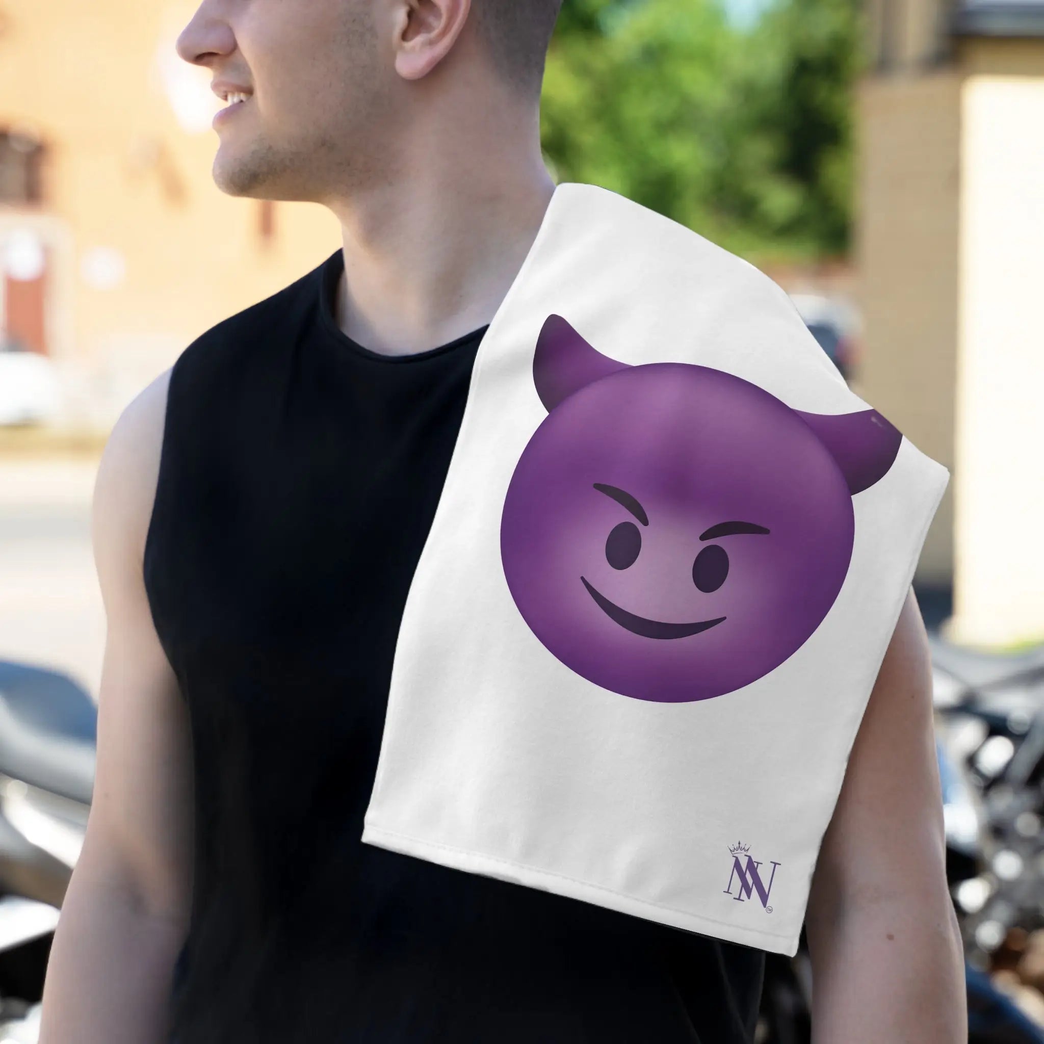 Naughty Devil Emoji | Mix & Match Soft Fun-Flirty Lovers’ Towels