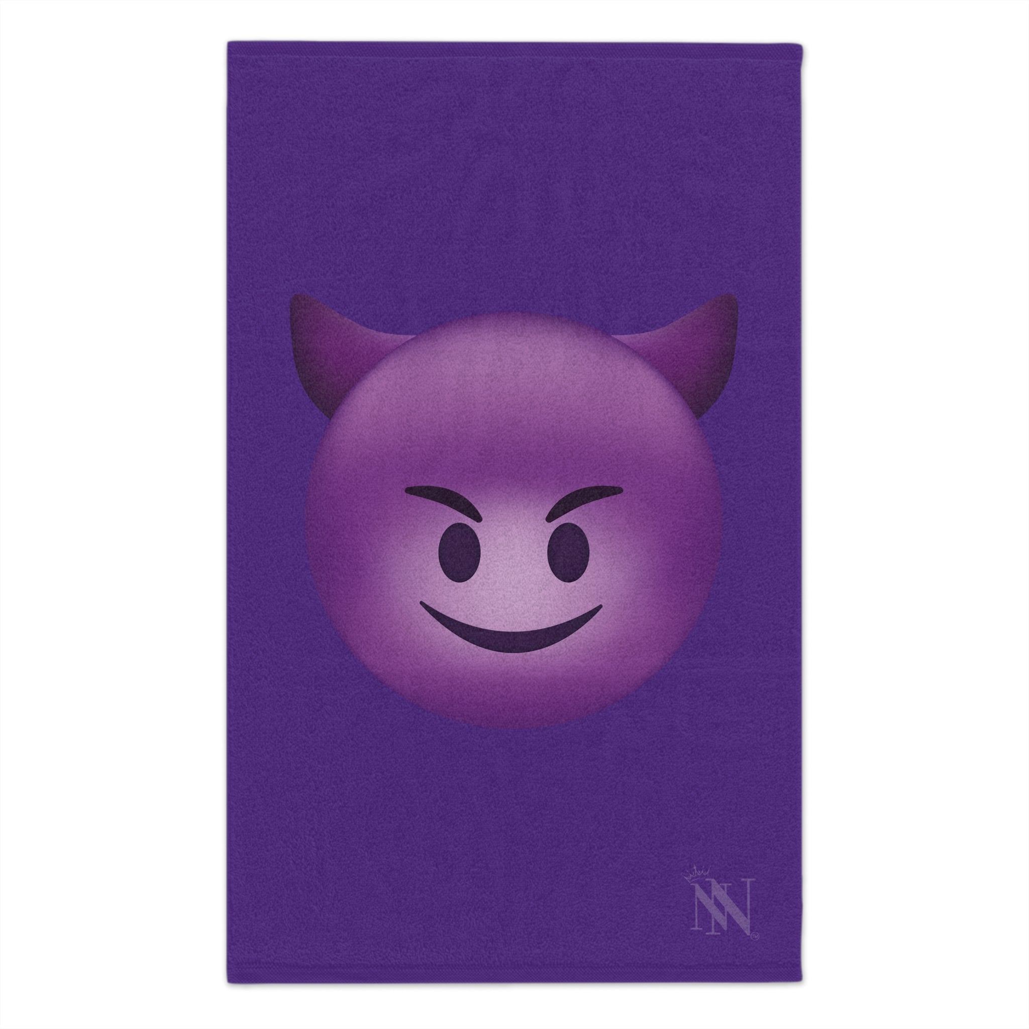 Naughty Devil Emoji Purple | Mix & Match Soft Fun-Flirty Lovers’ Towels
