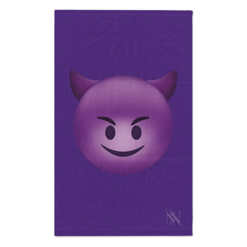 Naughty Devil Emoji Purple | Mix & Match Soft Fun-Flirty Lovers’ Towels
