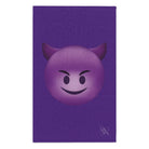 Naughty Devil Emoji Purple | Mix & Match Soft Fun-Flirty Lovers’ Towels