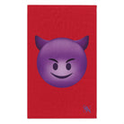 Naughty Devil Emoji Red | Mix & Match Soft Fun-Flirty Lovers’ Towels