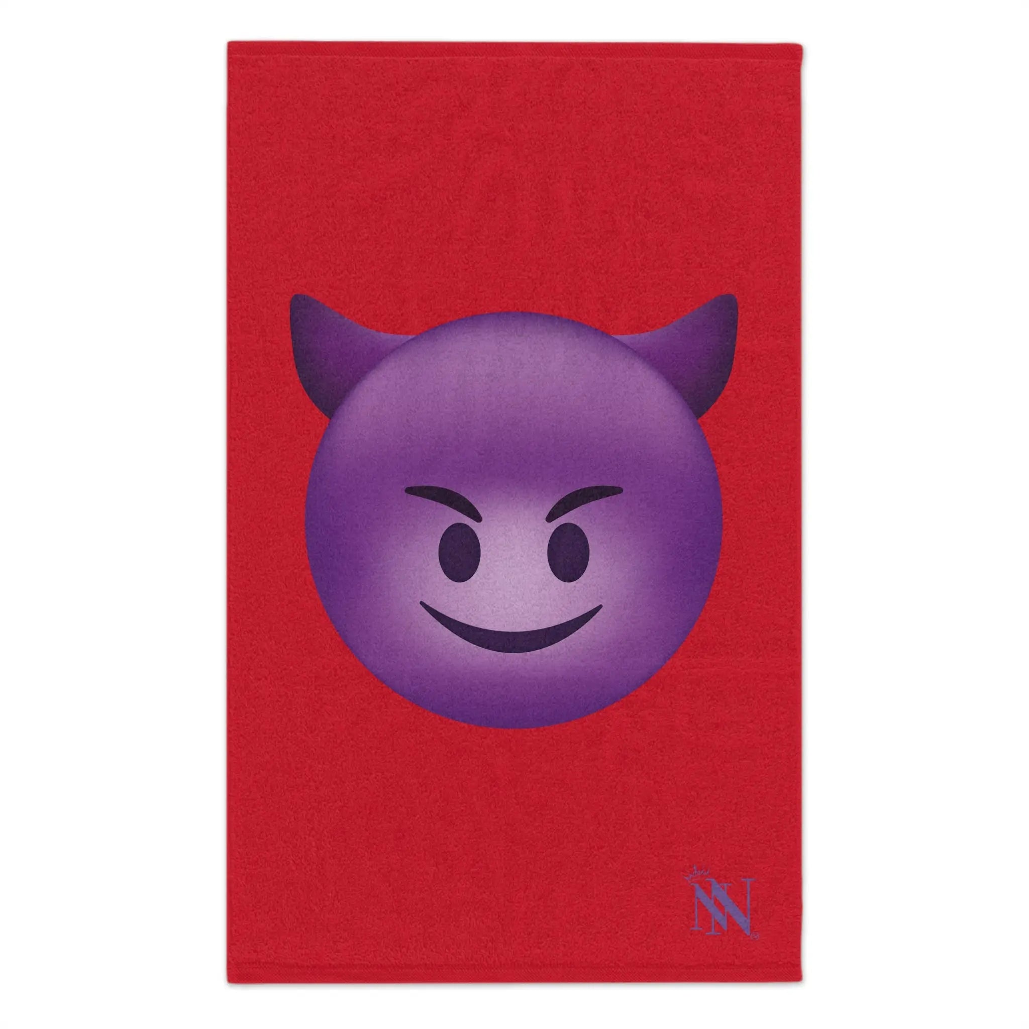 Naughty Devil Emoji Red | Mix & Match Soft Fun-Flirty Lovers’ Towels