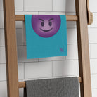 Naughty Devil Emoji Teal | Mix & Match Soft Fun-Flirty Lovers’ Towels
