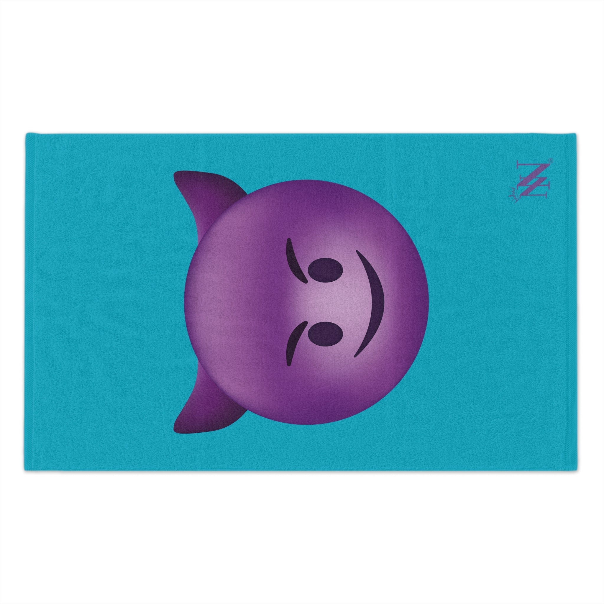 Naughty Devil Emoji Teal | Mix & Match Soft Fun-Flirty Lovers’ Towels