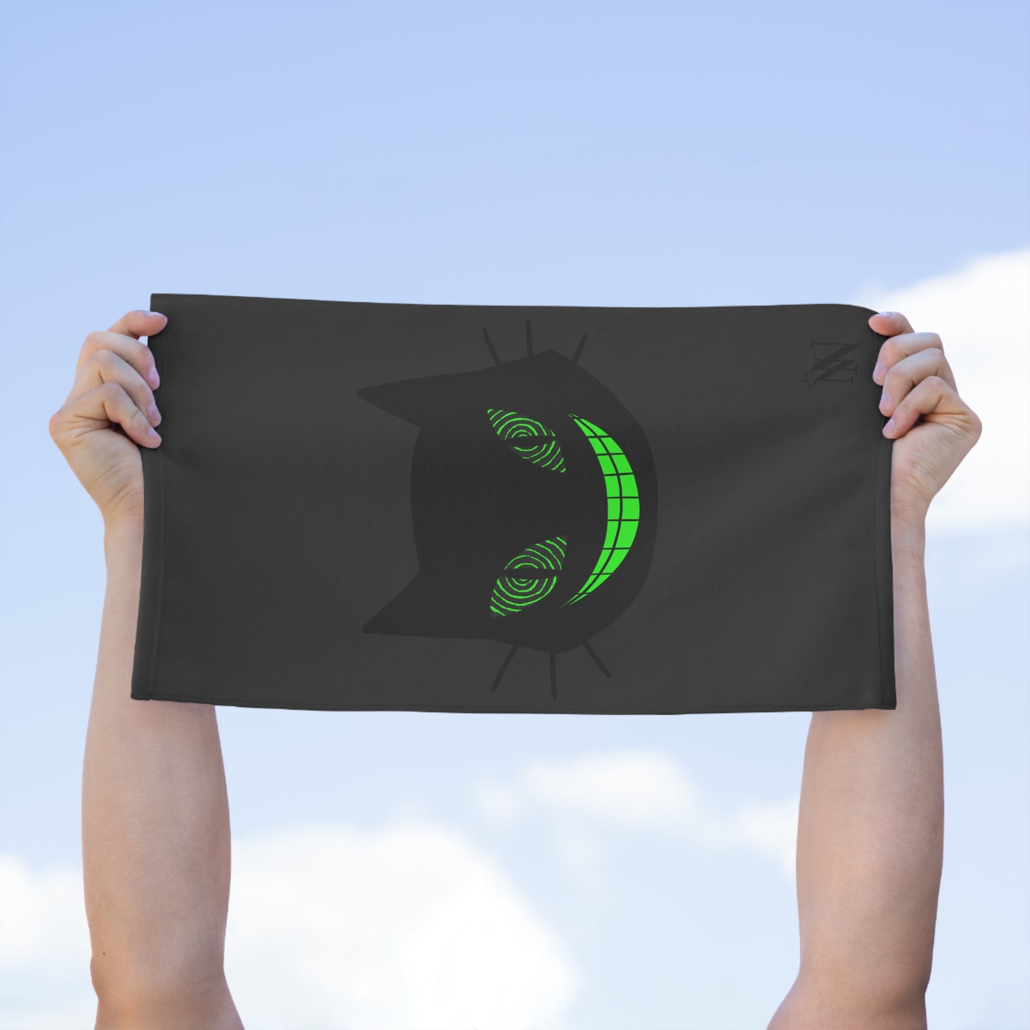 Naughty Kitty Dark Grey | Mix & Match Soft Fun-Flirty Lovers’ Towels